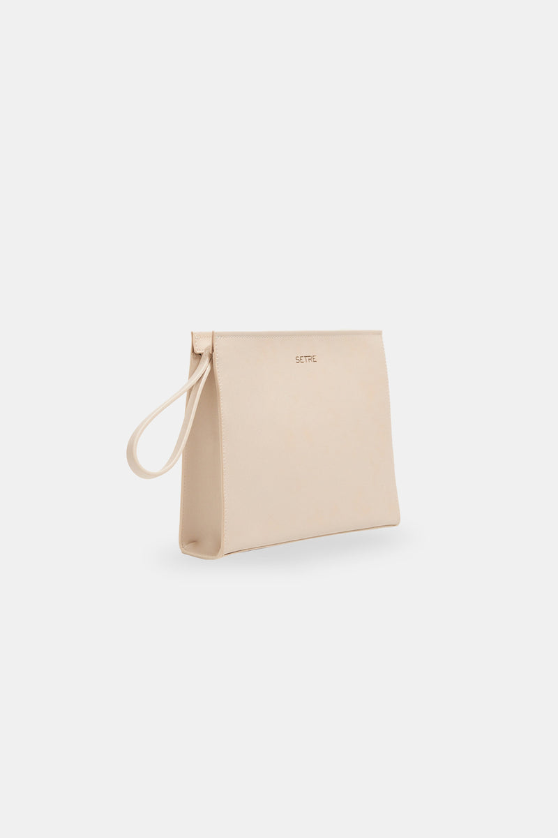 Setre Zipper Detailed Portfolio Bag Light Beige