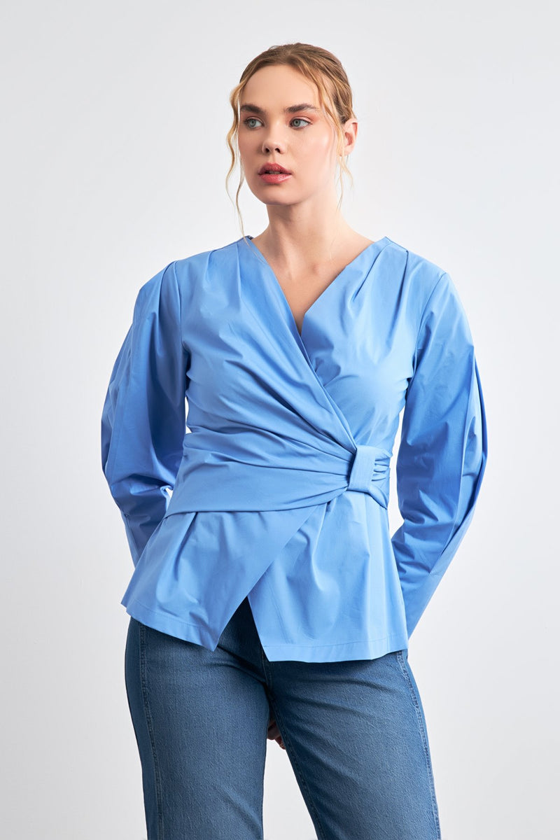 Setre Asymmetrical Waist Detailed  Blue