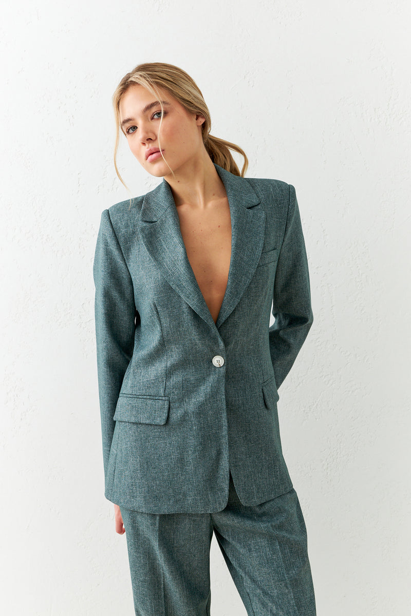 Setre Single Button Jacket Green