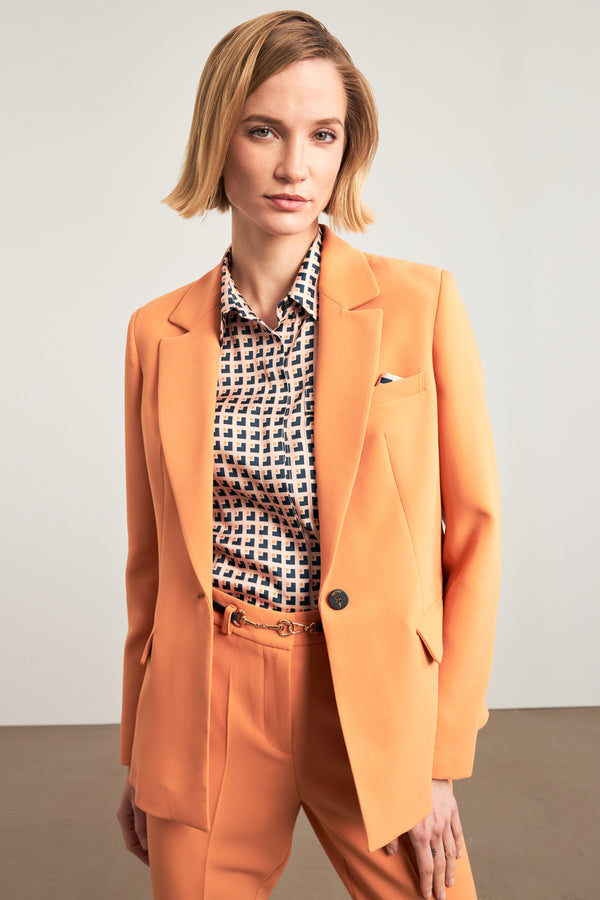 Setre Single-Breasted Jacket Blazer Orange