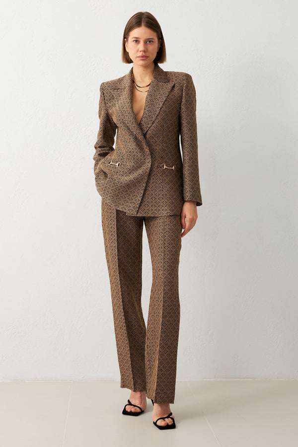 Setre Patterned Suit With Trousers Black