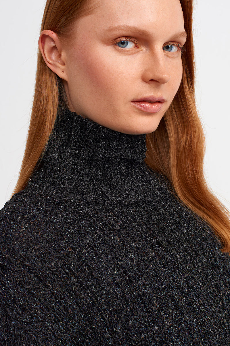 Nu Turtleneck Knit Sweater Black