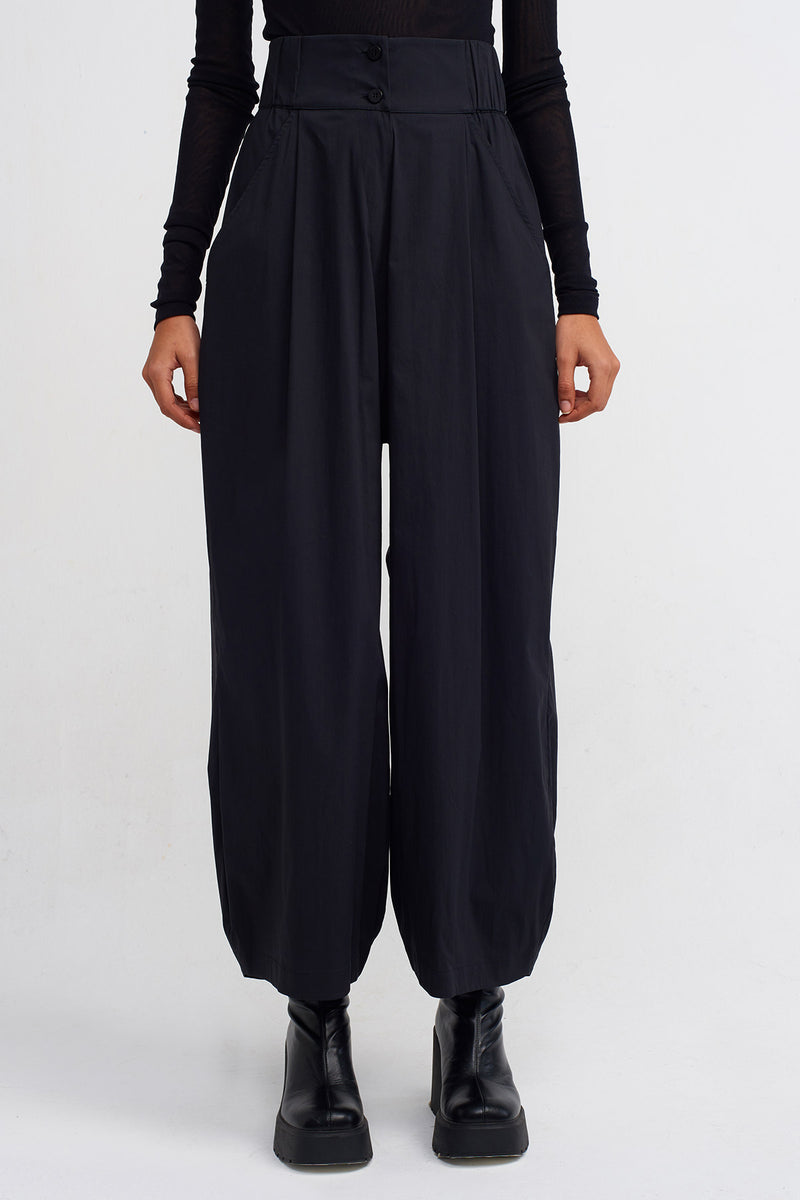 Nu Poplin Harem Trousers Black