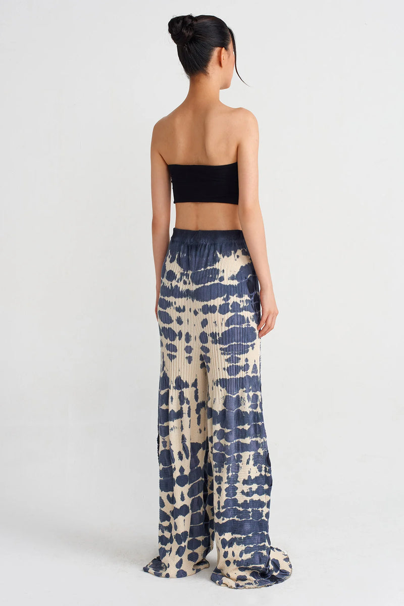 Nu Batik Patterned Knitwear Trousers Natural