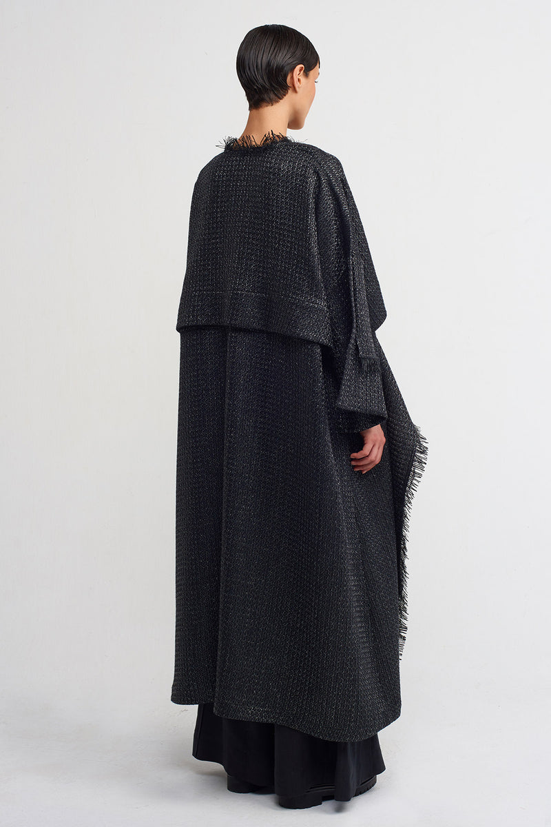 Nu Long Kaftan Jacket Black