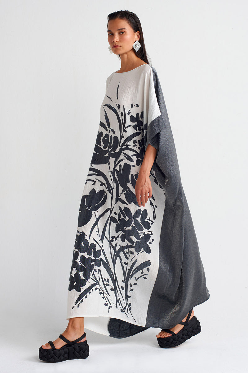 Nu Printed Kaftan Dress Multi Color