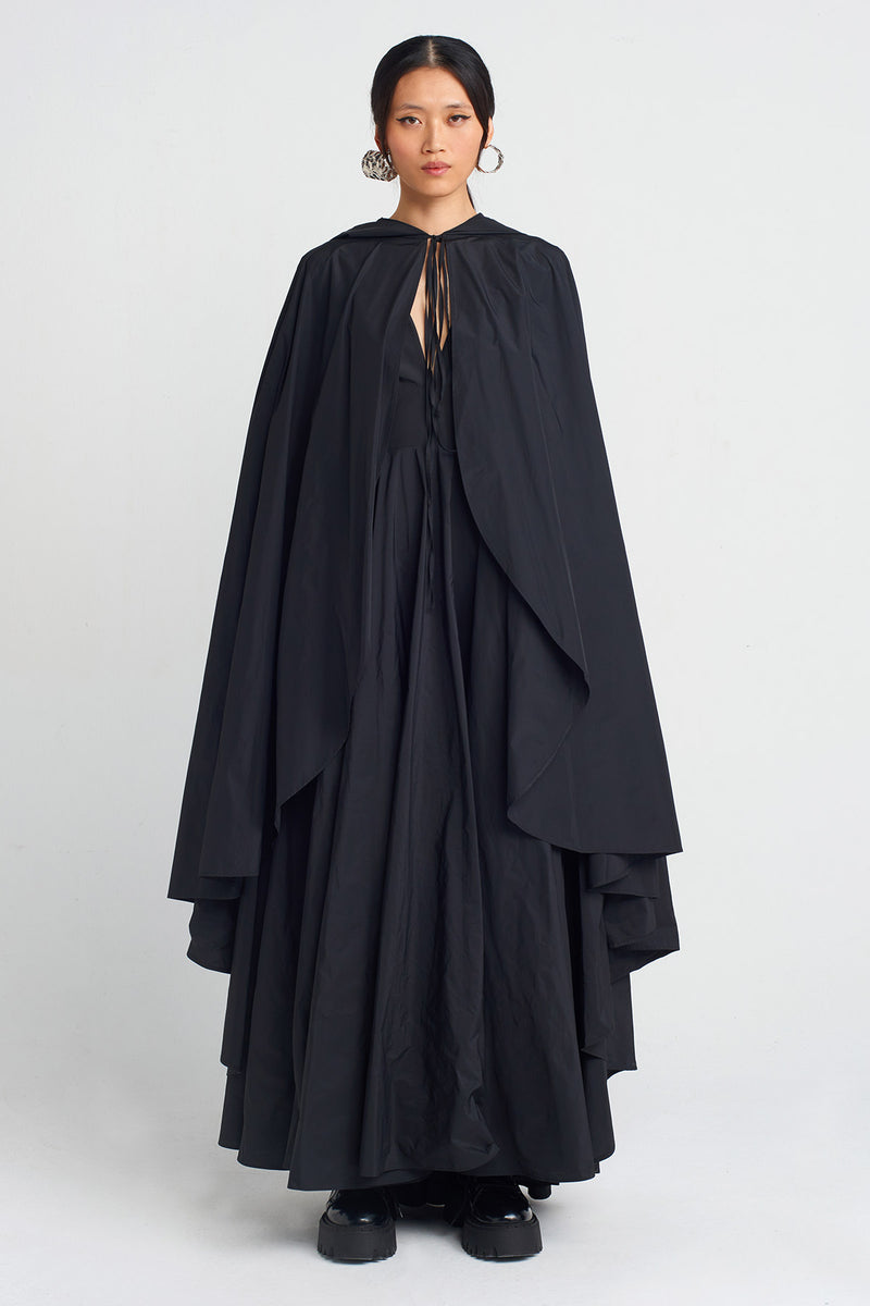 Nu Taffeta Cape Black