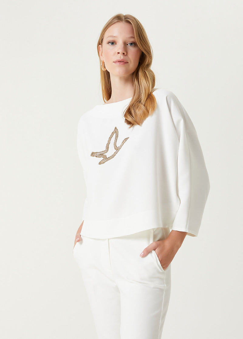 Beymen Club Logo Blouse Off White