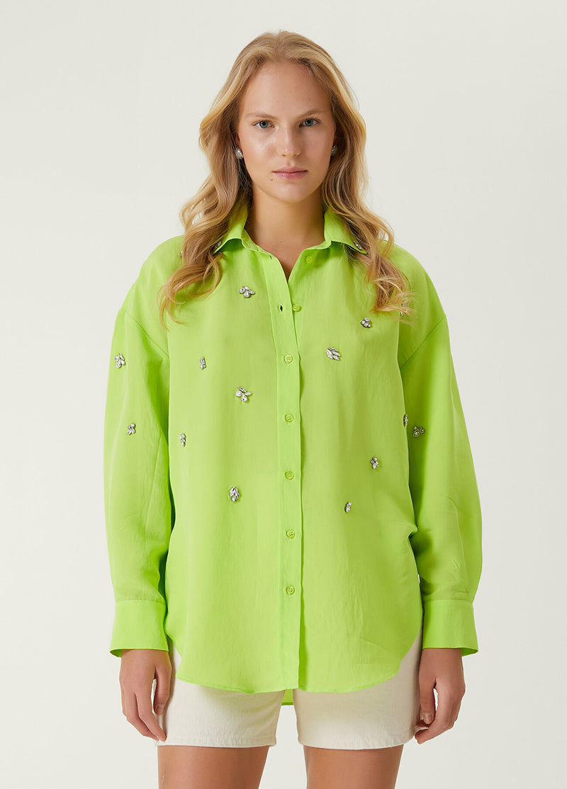 Beymen Club Sprinkled Stone Shirt Green