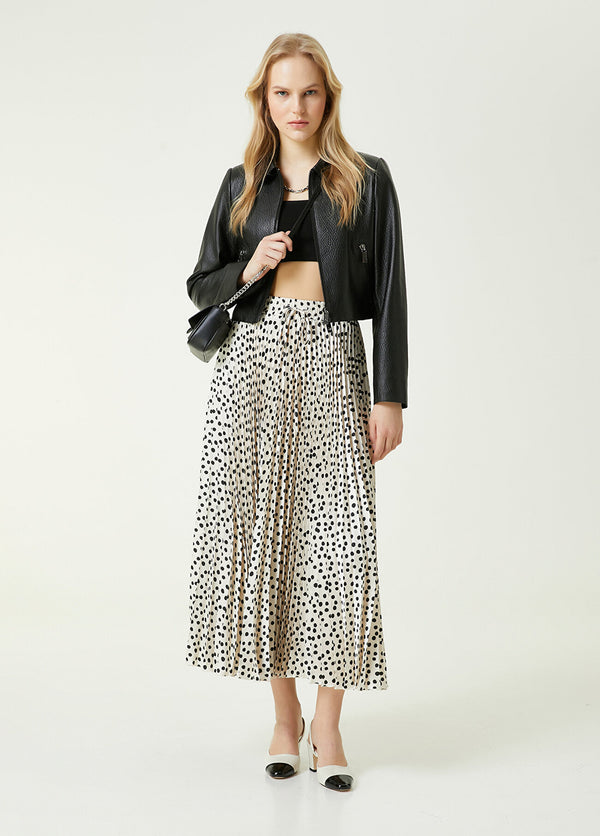 Beymen Club Polka Dot Patterned Long Skirt Ecru