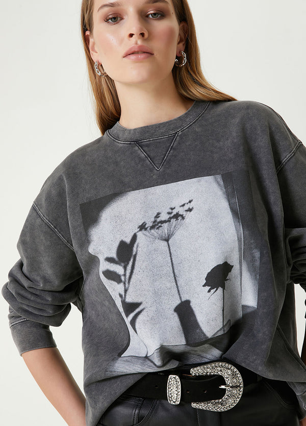 Beymen Club Photo Printed Sweatshirt Anthracite