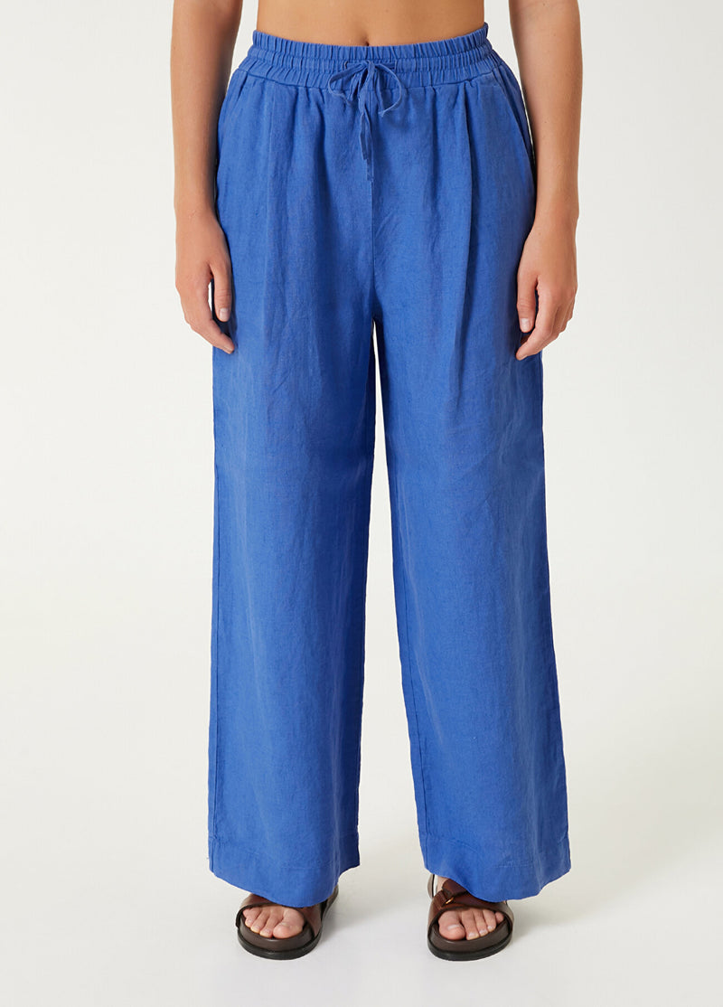 Beymen Club Linen Trousers Cobalt