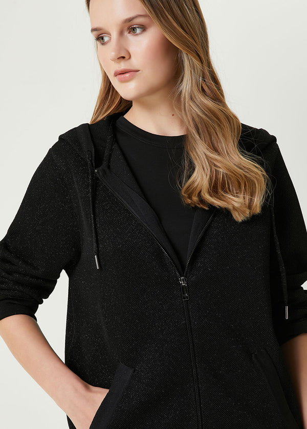 Beymen Club Glitter Textured Cardigan Black