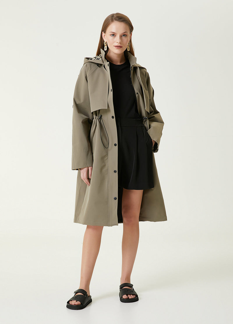 Beymen Club Hooded Top Coat Khaki