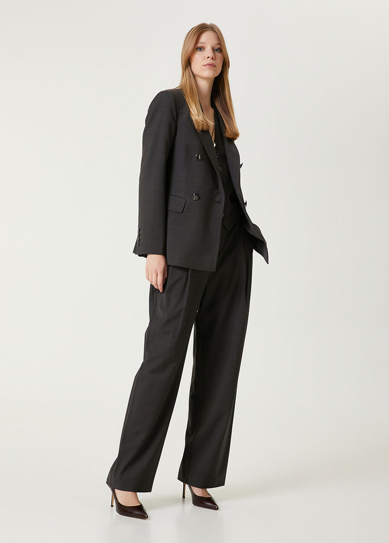 Beymen Club Pleated Palazzo Trousers Anthracite