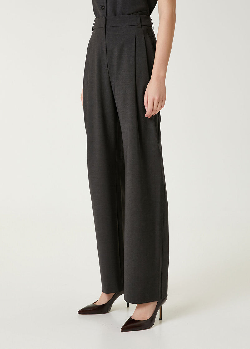 Beymen Club Pleated Palazzo Trousers Anthracite