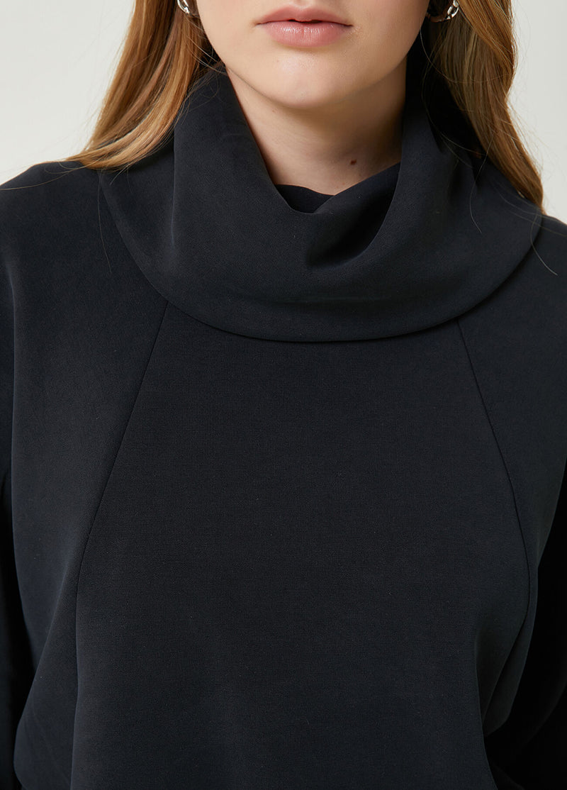 Beymen Club Flowing Collar Sweatshirt Black