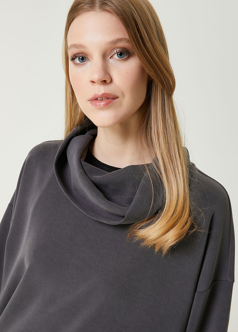 Beymen Club Draped Sweatshirt Anthracite