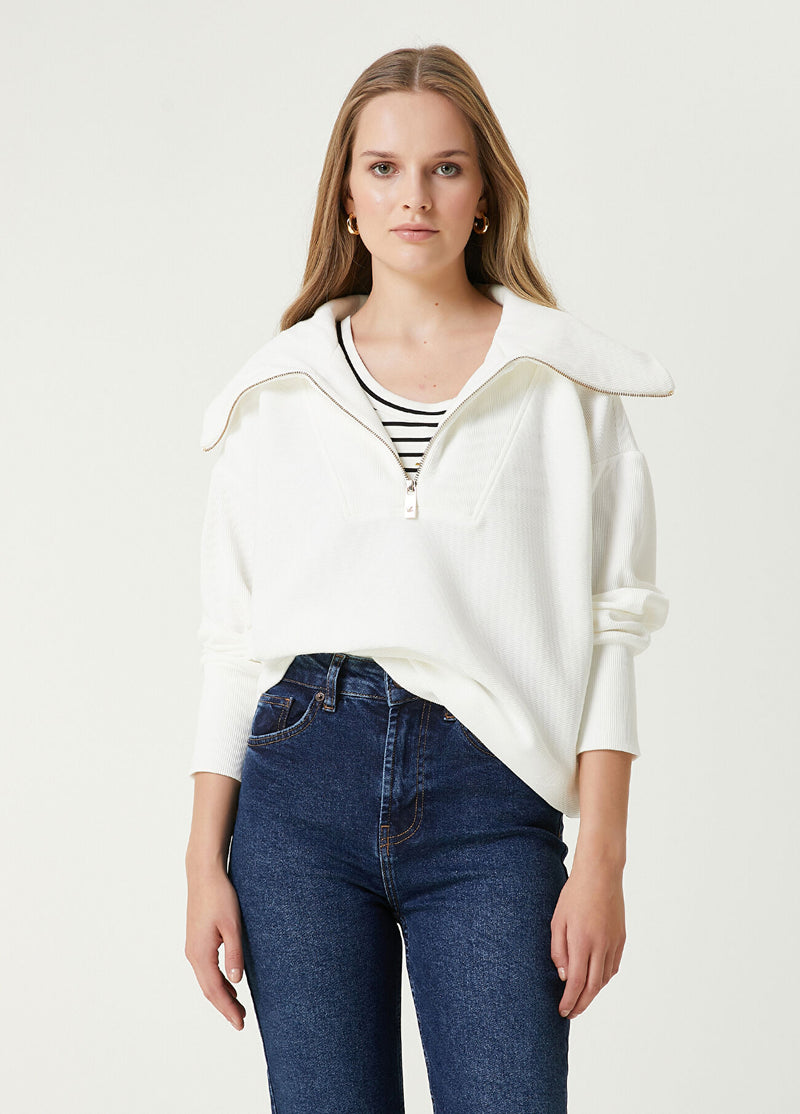 Beymen Club Oversize Sweatshirt Ecru