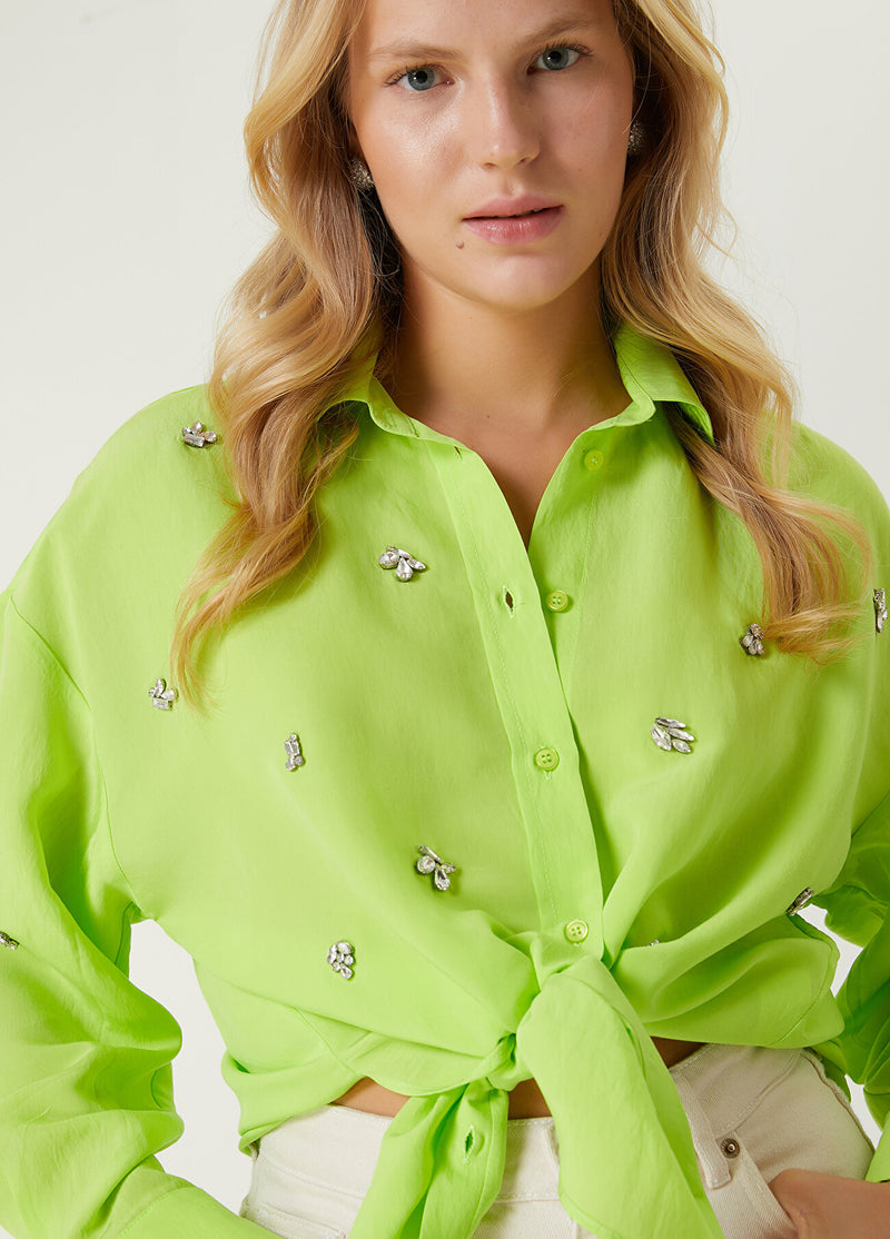 Beymen Club Sprinkled Stone Shirt Green