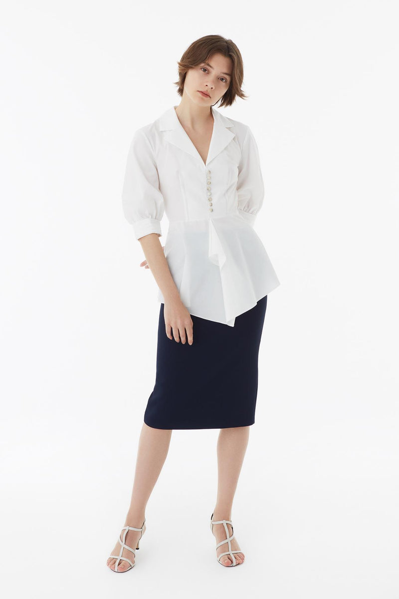 Exquise Blouse L/Sl White