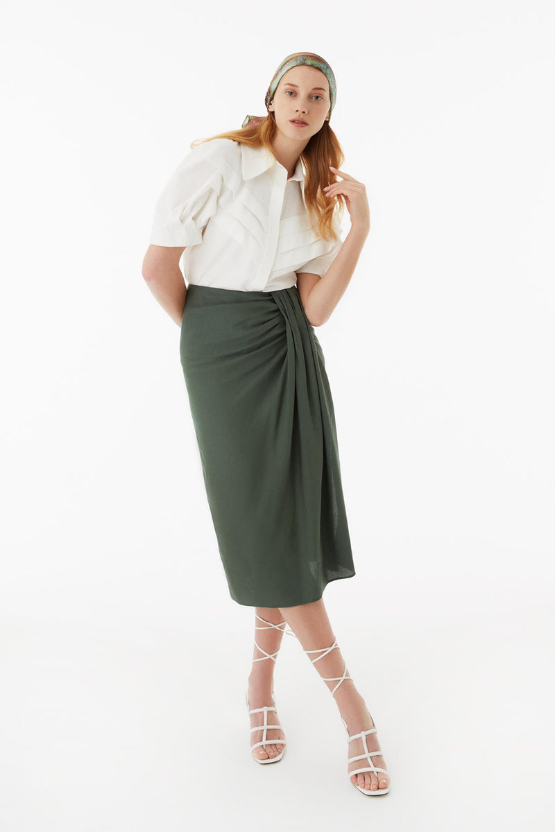 Exquise Skirt Pleat Khaki