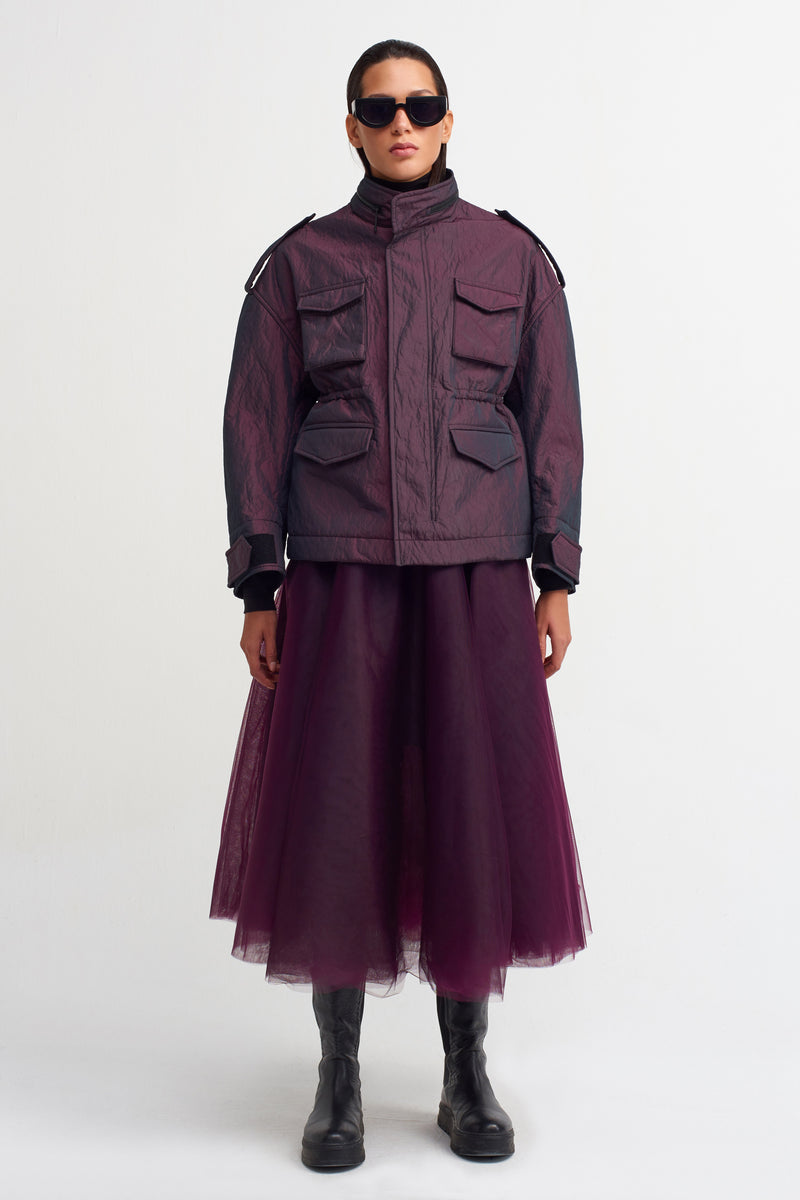 Nu Four-Pocket Jacket Plum