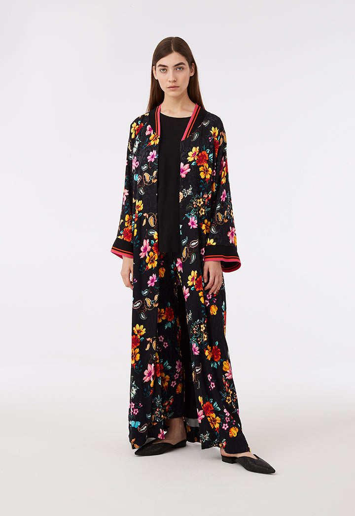 Choice Dark Floral Outerwear Dark Multi Color