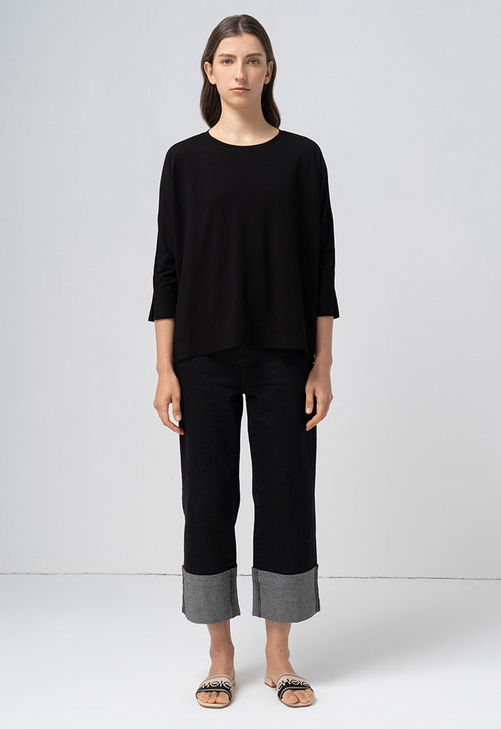 Choice Basic Solid Jersey T-Shirt Black