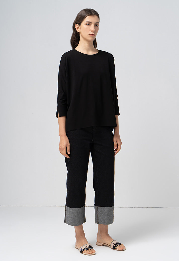 Choice Basic Solid Jersey T-Shirt Black