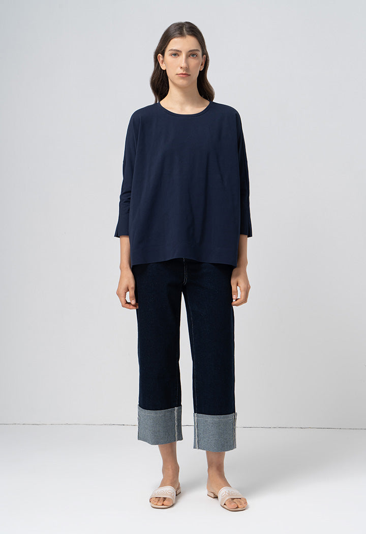 Choice Basic Solid Jersey T-Shirt Navy