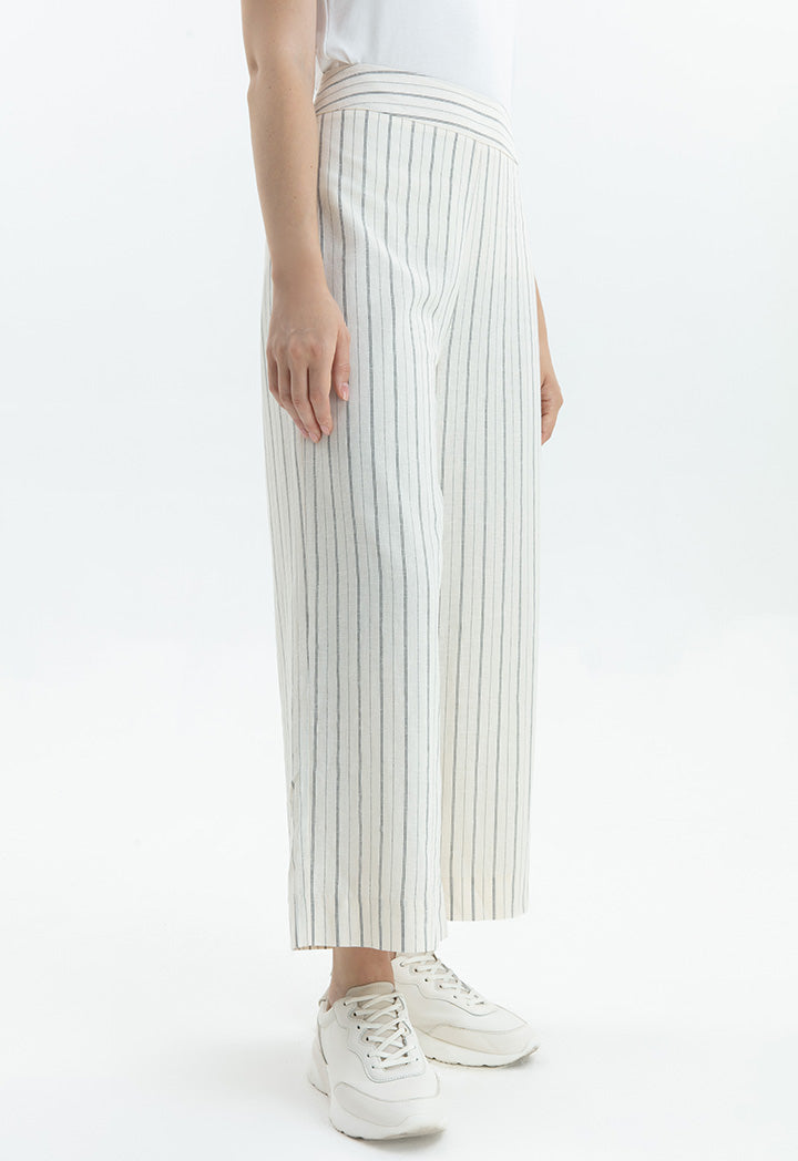 Choice Striped Pattern Trouser Creame / Black