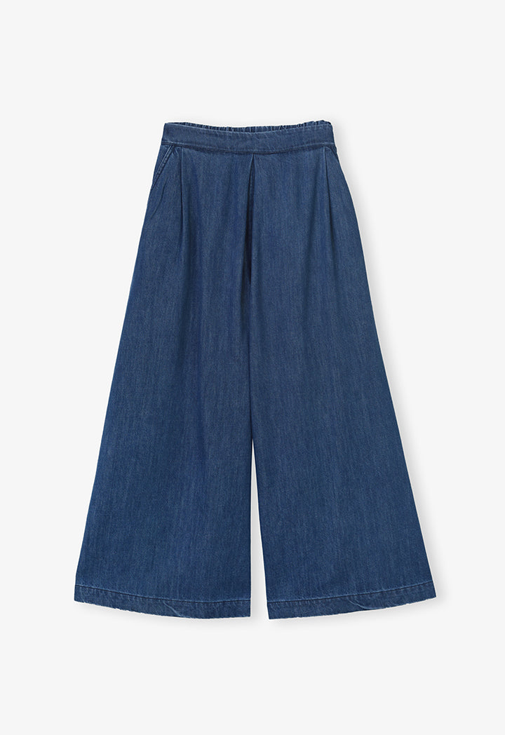 Choice Denim Wide Leg Trousers Blue