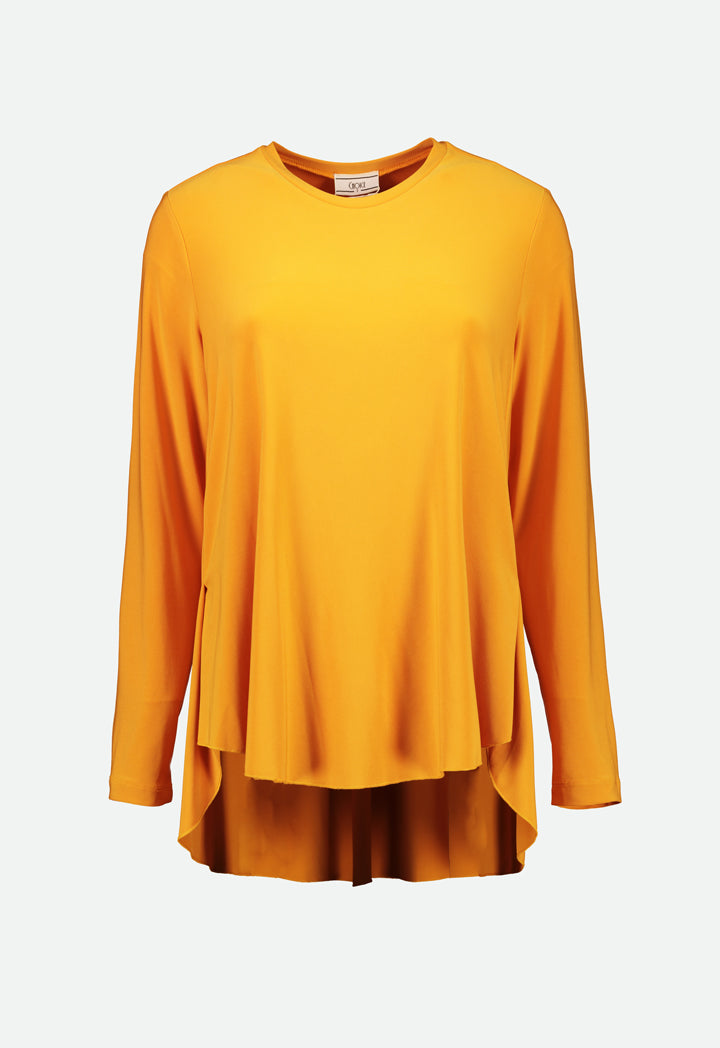 Choice High Low Long Sleeve Blouse Mango - Wardrobe Fashion