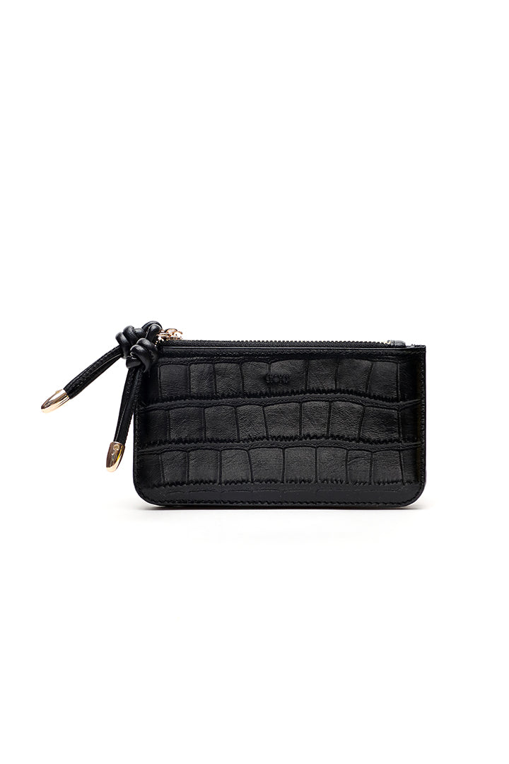 Choice Textured Double Zip Coin Purse Black