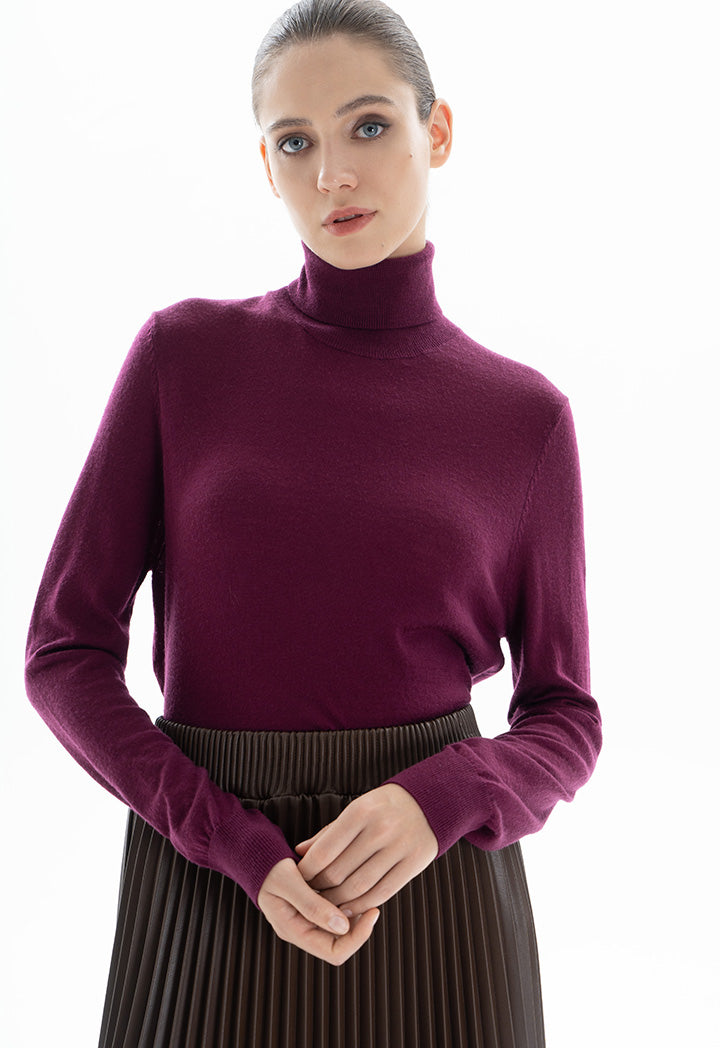 Choice Turtleneck Sweater Wine