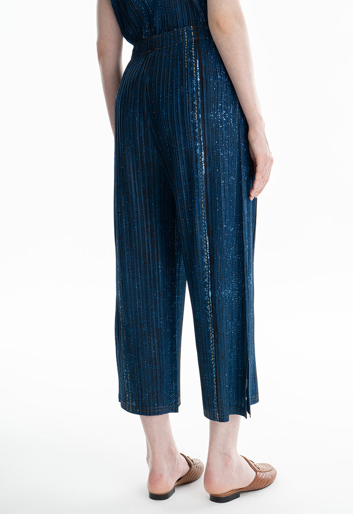 Choice Elasticated Waist Pleated Trousers Navy