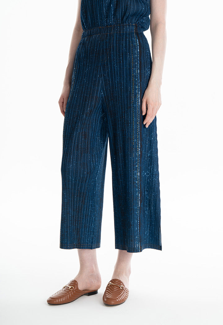 Choice Elasticated Waist Pleated Trousers Navy