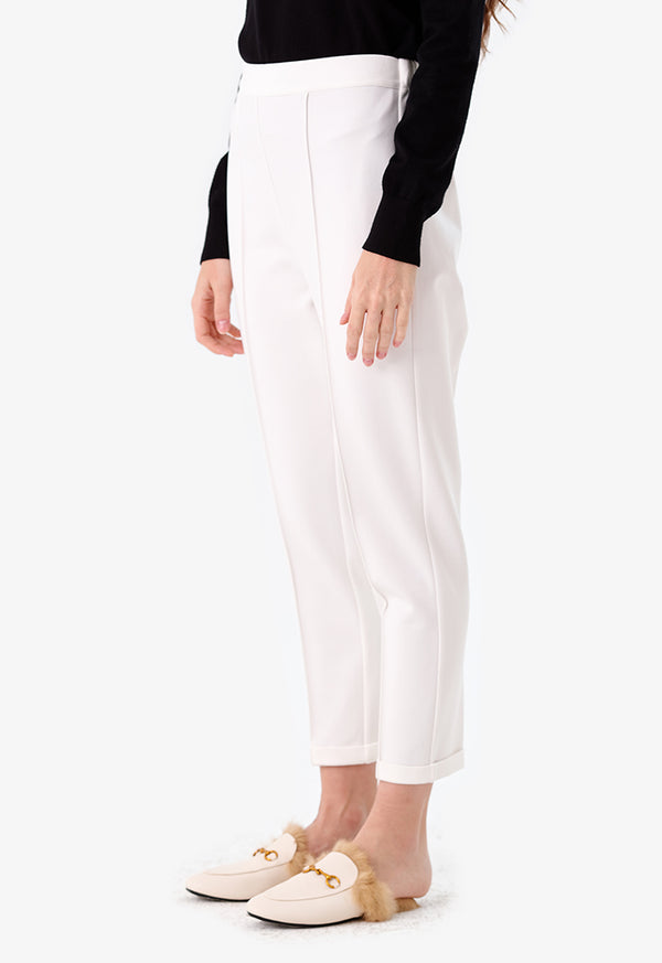 Choice Classic Folded Hem Trouser Off White