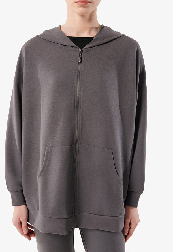 Choice Zip Up Hooded Sweatshirt Grey