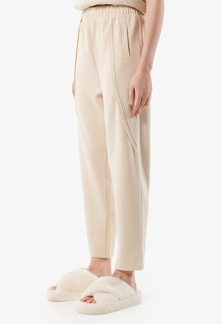 Choice Elasticated Waist Trousers Stone