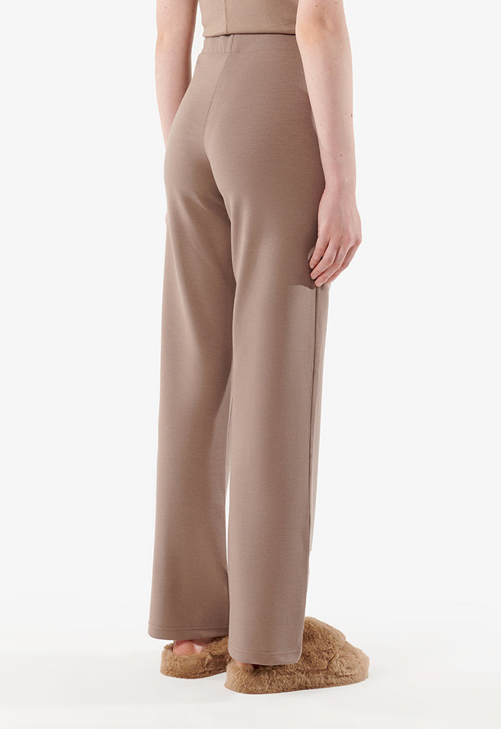 Choice Elasticated Waist Trousers Brown