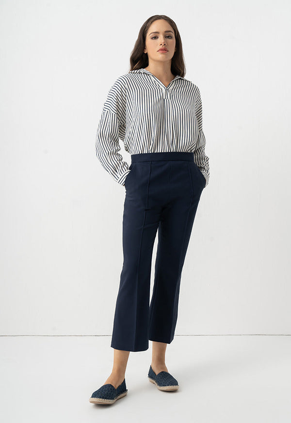 Choice Basic Straight Legs Formal Trousers Navy