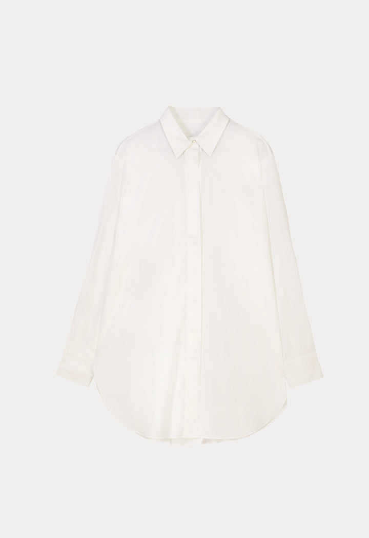 Choice Round Bottom Poplin Shirt Offwhite