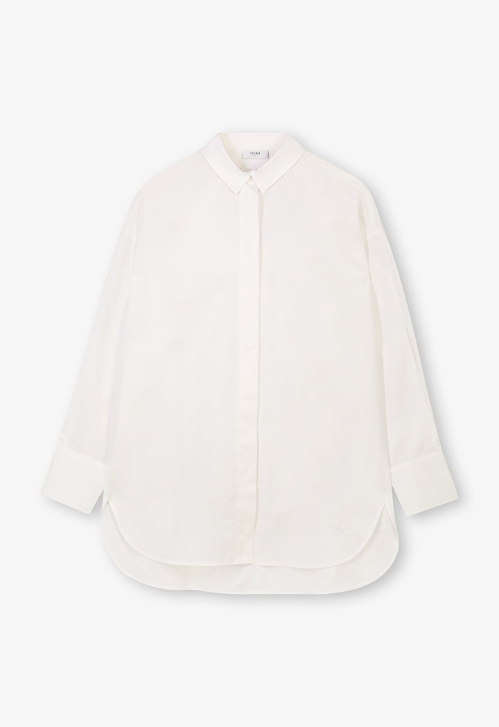 Choice Long Sleeves Basic Shirt Off White