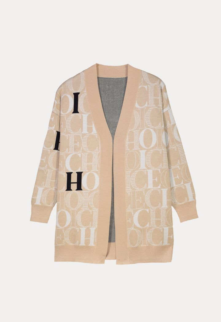 Choice Logo Printed Jacket Beige