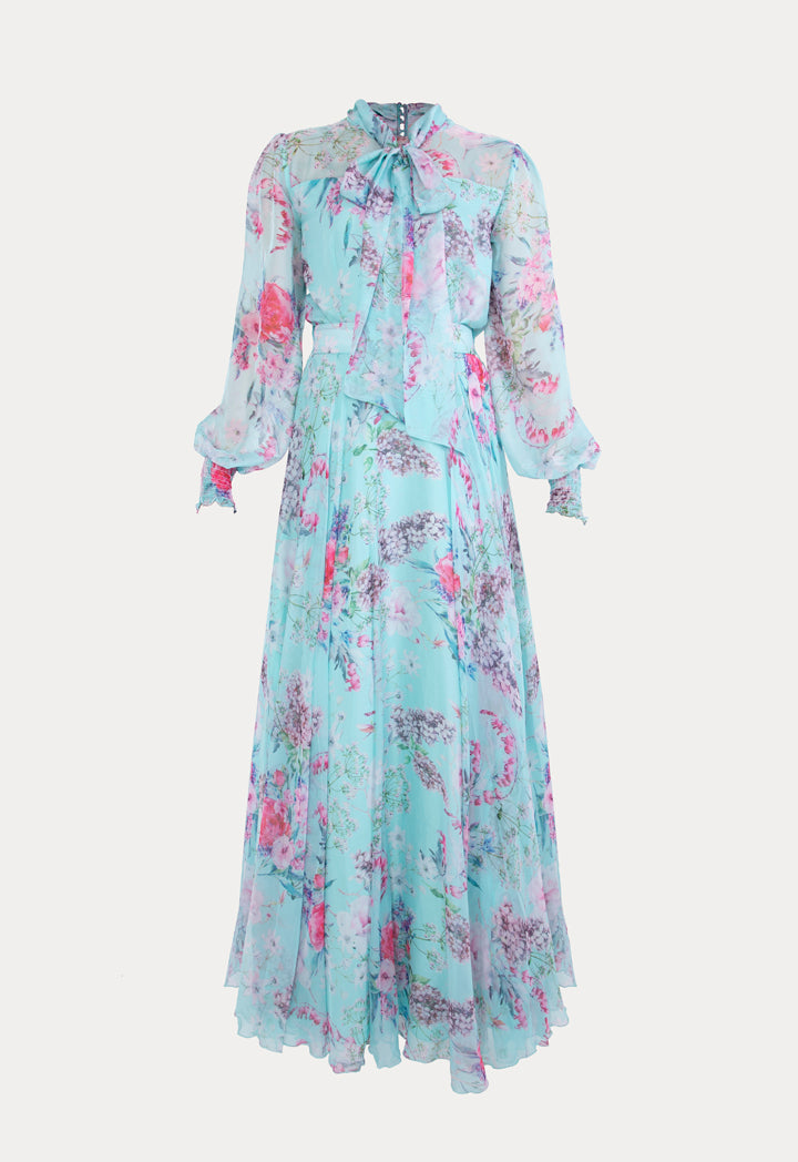 Choice Floral Printed Dress Mint - Wardrobe Fashion