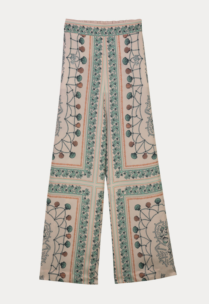 Choice Printed Trouser Beige-Print