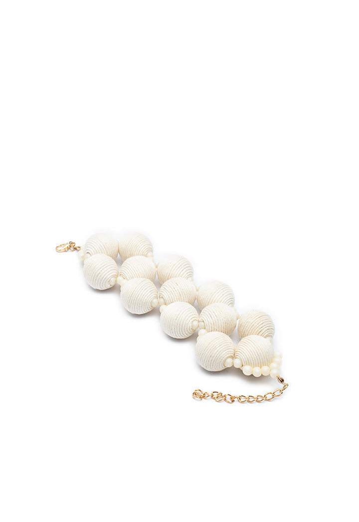 Choice Thread Beads Fashion Bracelet White