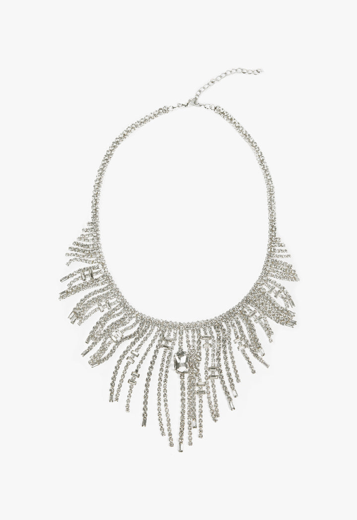 Choice Necklace With Tassel Embellishment Silver